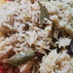 A picture of Garam Masala Pulao.
