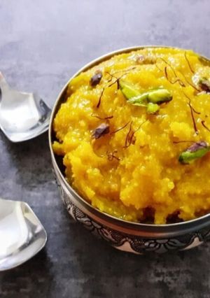 A picture of Moong Dal Halwa.
