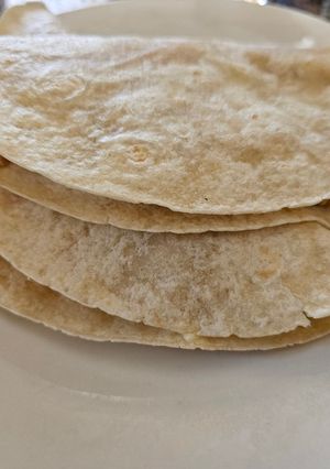 A picture of Chicken Quesadillas with Cheese and Cream.