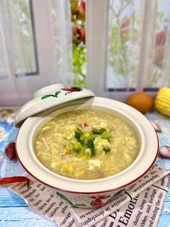 Foto resep Egg Drop Soup with Corn🌽🥚