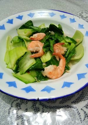 Foto resep Tumis pokcoy udang