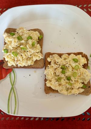 Φωτογραφία της συνταγής Scrambled eggs με Cottage Cheese και χυμό