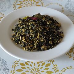A picture of Green Spinach stir fry.
