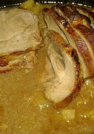 Una foto de Cerdo a la piña agridulce