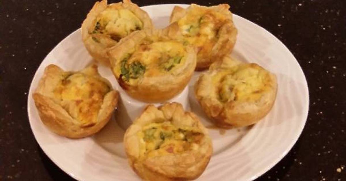 Individual Ham and Cheese Puff Pastry Quiche Recipe by fenway Cookpad