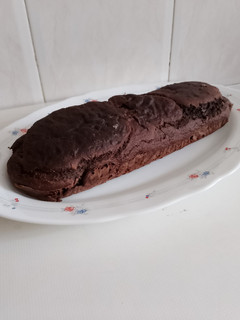 Una foto de Brownie de plátano, chocolate y avena