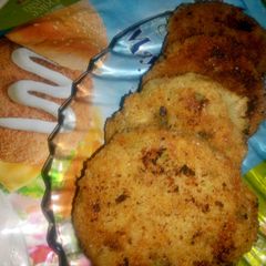 A picture of Baked potatoes kabab in stove oven.