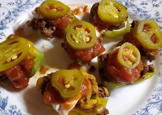 Steps to Make Super Quick Homemade Cheesy Bell Pepper Nachos