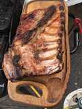 Costillar de cerdo a la chilena en parrilla