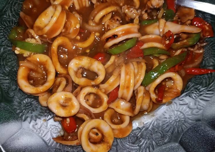 Resep Cumi pedas manis, Enak Banget