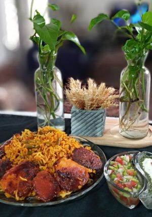 عکسی از دستور لوبیاپلو(گوشت چرخ کرده)