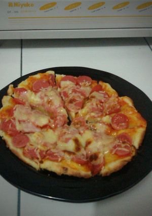 Foto resep Pizza sosis simple 😁😍😘