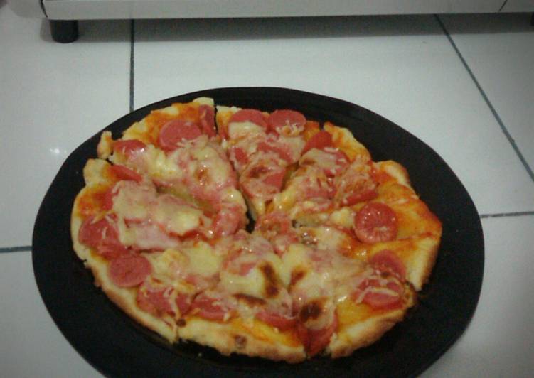 Pizza sosis simple 😁😍😘