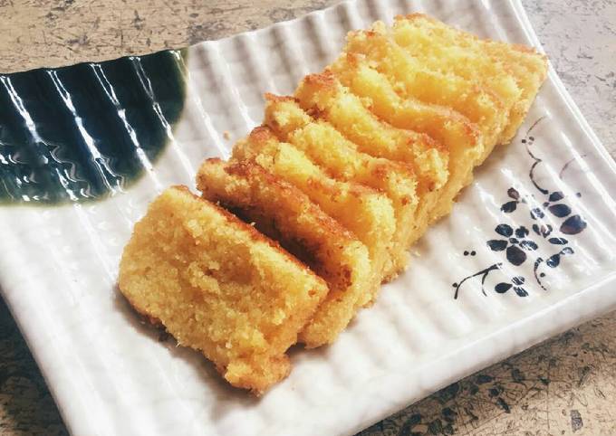 Langkah Mudah untuk Menyiapkan 37.Bolu singkong oven #beranibaking Anti Gagal