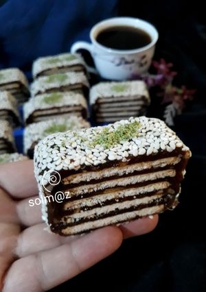 عکسی از دستور رول خرما بیسکوئیت solm@z