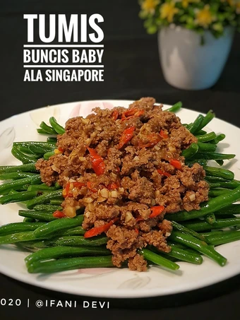 Cara Gampang Membikin Resep  143. Tumis Baby Buncis ala Singapore yang Lezat, Menggugah Selera
