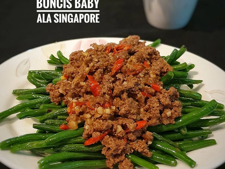Cara Gampang Membikin Resep  143. Tumis Baby Buncis ala Singapore yang Lezat, Menggugah Selera