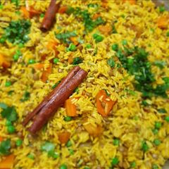 A picture of Turkish Apricot & Butternut Biryani.