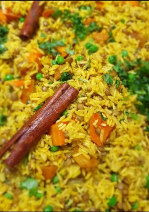 A picture of Turkish Apricot & Butternut Biryani.