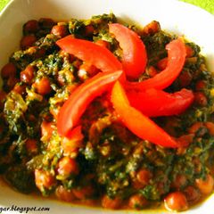 A picture of Spinach blackgram stire.