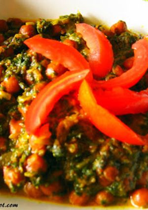 A picture of Spinach blackgram stire.