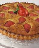 Tarta de almendras con fresas