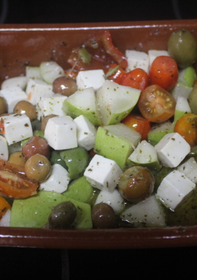 Una foto de Ensalada con peras