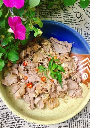 Hình của món Bê Thui Xào Sả Ớt.