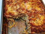 A picture of baked spaghetti