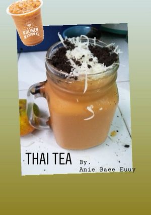 Foto resep Thai tea (topping keju + oreo)