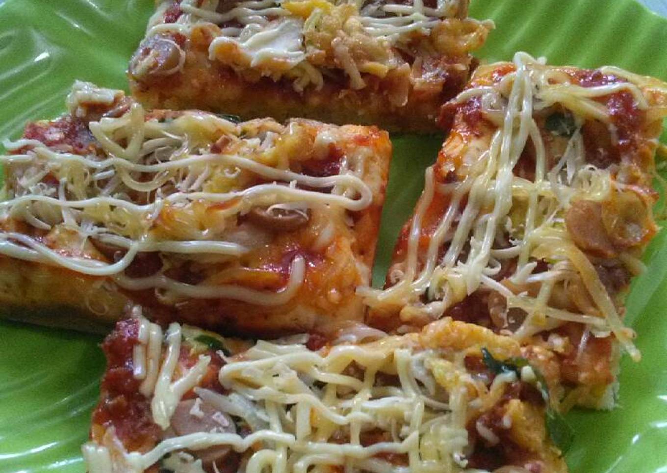 Pizza perdana rasa istimewa 😉 😍 👍