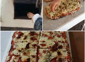 Una foto de Pizza en horno de barro🇺🇾