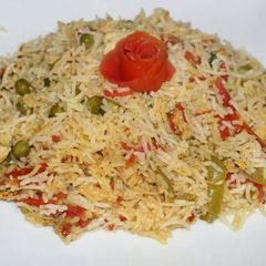 A picture of Egg fried rice.