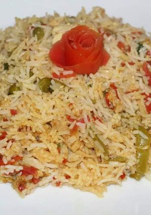 A picture of Egg fried rice.