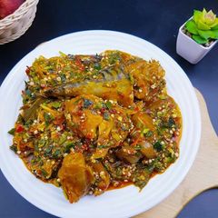 A picture of Okro soup.