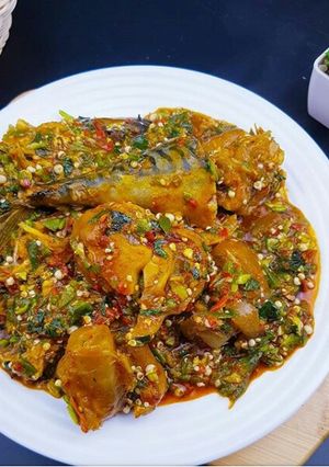 A picture of Okro soup.