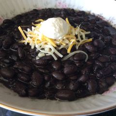 A picture of Cuban Style Black Beans.