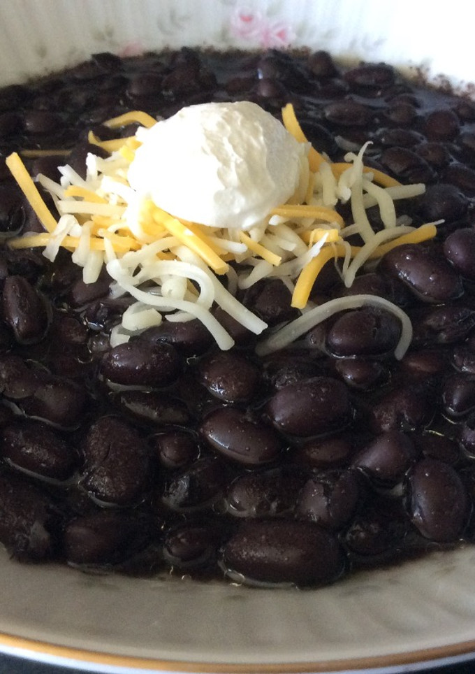 A picture of Cuban Style Black Beans.