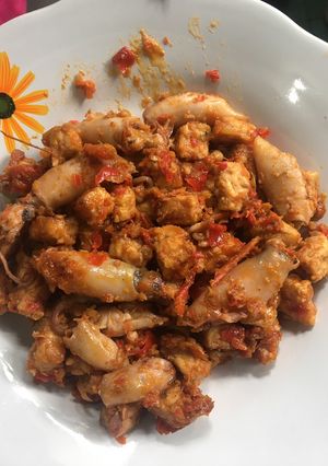 Foto resep 1. Cumi Tempe Balado