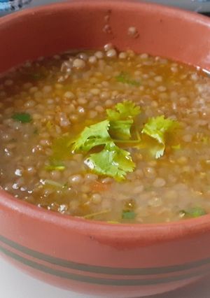 Una foto de Sopa de lentejas