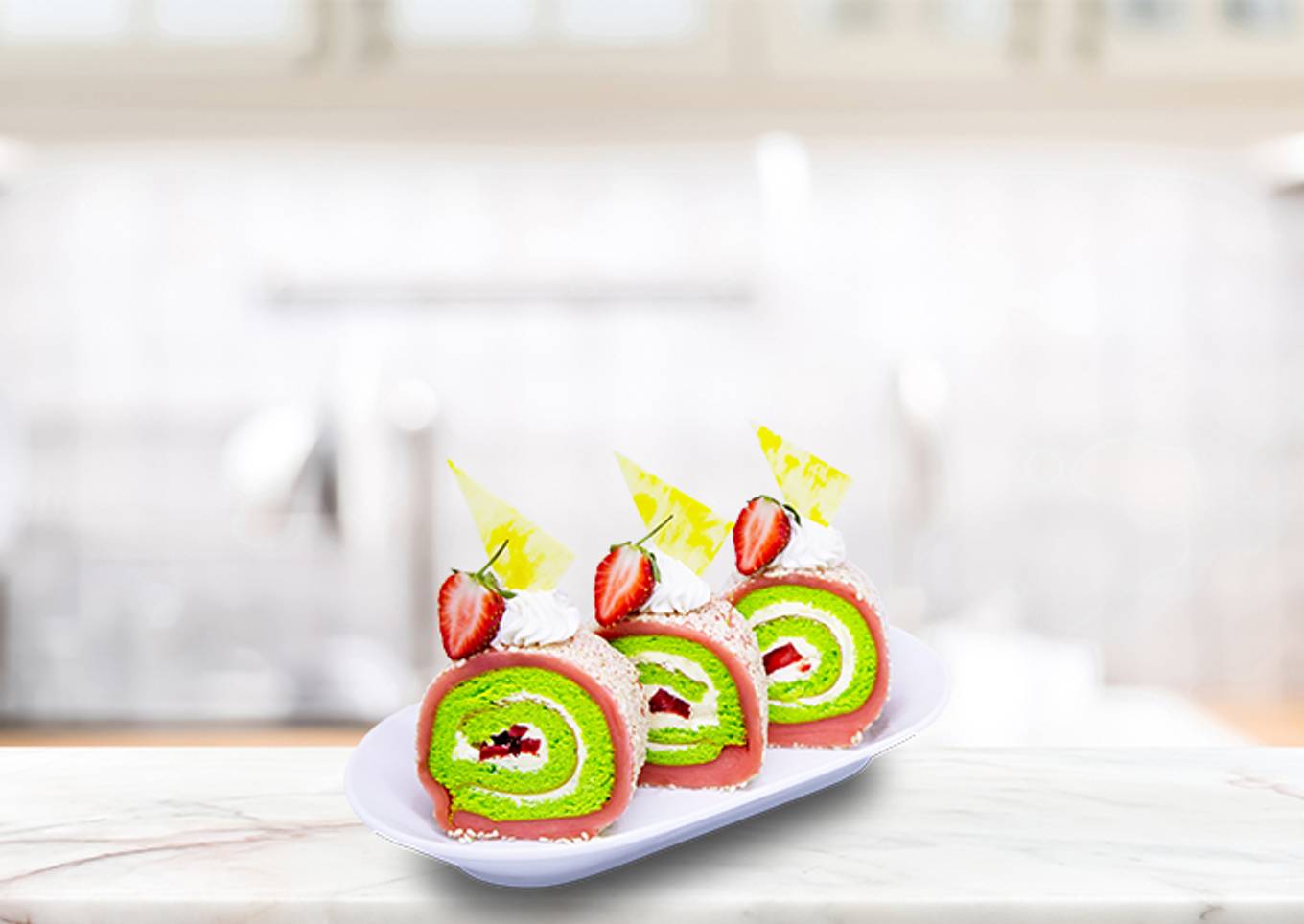 Resep Pandan Mochi Roll Resep Pandan Mochi Roll