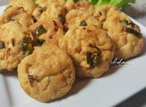 Foto resep Perkedel Tahu Putih Daun Bawang