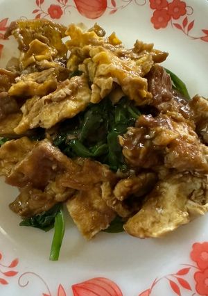 Foto resep Bayam telur