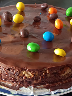 Una foto de Tarta de galletas y chocolate