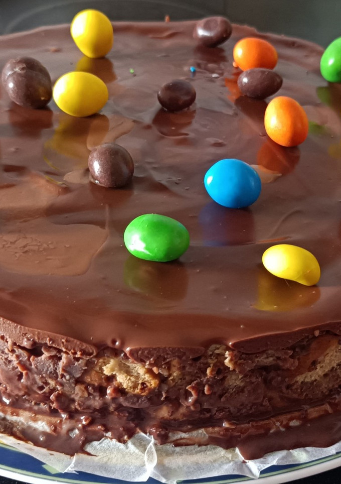 Una foto de Tarta de galletas y chocolate