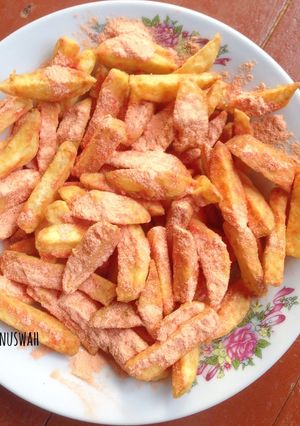 Foto resep Kentang goreng bumbu ayam panggang