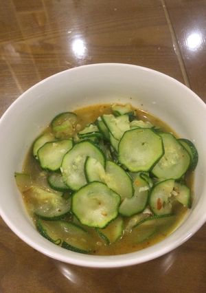 Hình của món Bí ngòi xào.