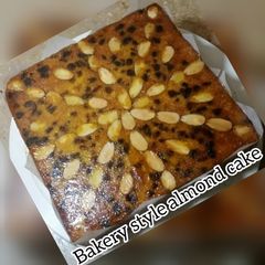 A picture of Bakery style almond cake.