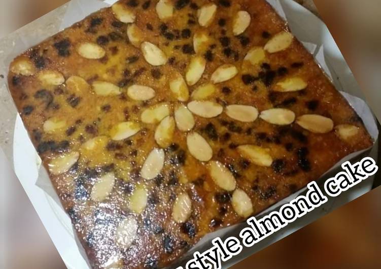 Bakery style almond cake