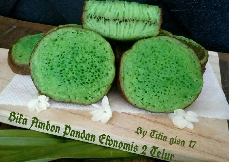 Bika Ambon Pandan Ekonomis 2 Telur (versi2) #Enakanbikinsendiri